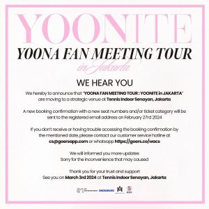 YoonA SNSD Fan Meeting Venue Moves to Tennis Indoor Senayan