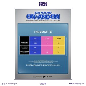 Schedule War Tickets and Benefit Concert 2024 KEYLAND ON : AND ON in JAKARTA!