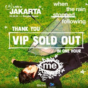 eaJ Concert Tickets In Jakarta For VIP Tickets Has Sold Out, General Admission Available in Limited Quantity!