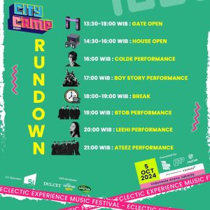 Check the Rundown at City Camp 2024 so you come early for your bias!