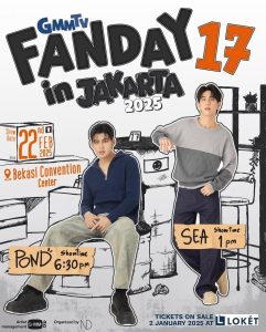 GMMTV Fanday 17 in Jakarta: Pond Naravit and Sea Tawinan to Hold Fan Meeting in Bekasi