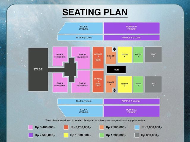 Updated Official Seatplan and Category for Day6 3rd World Tour Forever Young in Jakarta
