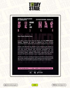 Cancellation of Power Station “Because of Love” Concert in Jakarta 2025