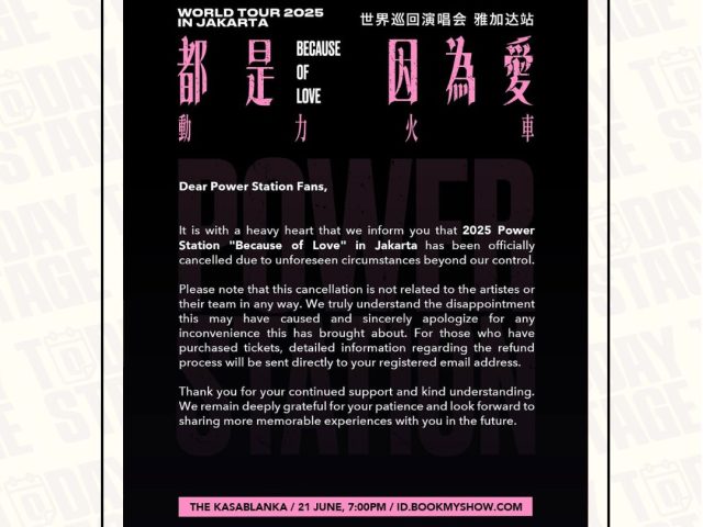 Cancellation of Power Station “Because of Love” Concert in Jakarta 2025
