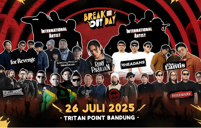 BREAK OUT DAY (BOD) 2025 ANNOUNCES BONDAN PRAKOSO & FADE2BLACK AS THE LATEST LINE-UP! Saturday, July 26, 2025 — Tritan Point, Bandung
