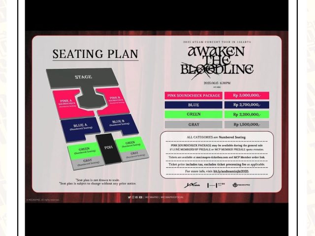LUNE Indonesia Announces Seatplan Changes for andTEAM’s “Awaken The Bloodline” Concert in Jakarta!
