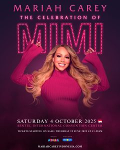Color Asia Live Presents Mariah Carey – The Celebration of Mimi A Spectacular Night of Iconic Hits: From the Classics to Her Latest Releases Saturday, October 4, 2025 – Sentul International Convention Center (SICC)