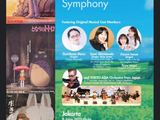 “The Music of Studio Ghibli – Original Singers Symphony”  Live Today at AFAID25 at Jakarta Convention Center A Special Symphony from Studio Ghibli Iconic Songs Performed by the Original Singers!