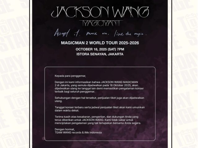 Jackson Wang’s “MAGICMAN 2” Concert in Jakarta 2025 Postponed