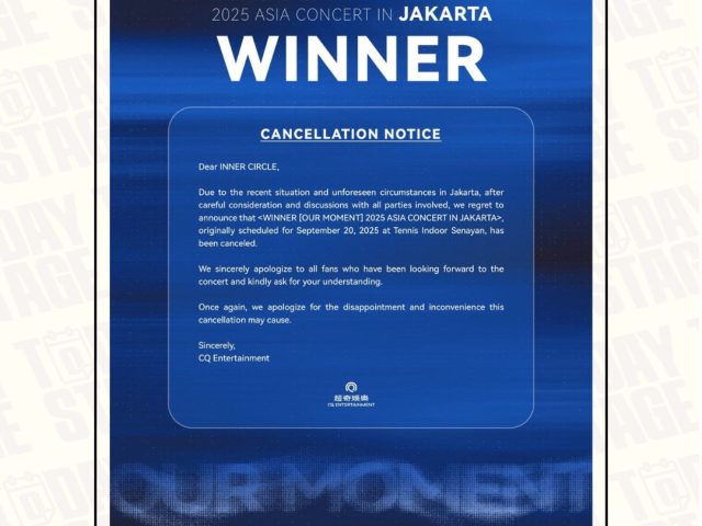 WINNER Cancels Jakarta Concert on September 20, 2025