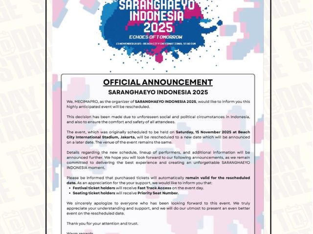 Saranghaeyo Indonesia 2025 Postponed Amid Unexpected Circumstances