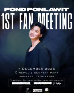 Pond Ponlawit to Hold First Fan Meeting: Greets Indonesian Fans for the First Time!