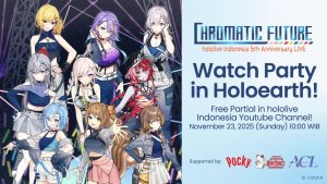 Holoearth Presents  “hololive Indonesia 5th Anniversary LIVE – Chromatic Future – Watch Party in Holoearth” A Special Limited-Paid Event Featuring the Full Concert Replay