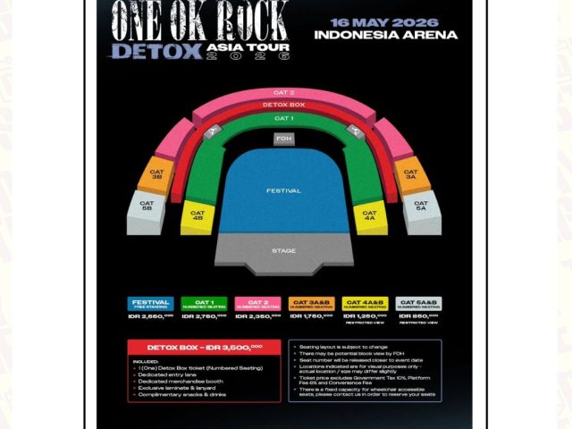 One Ok Rock Jakarta 2026 Tickets Officially on Sale, Check the Categories and Prices