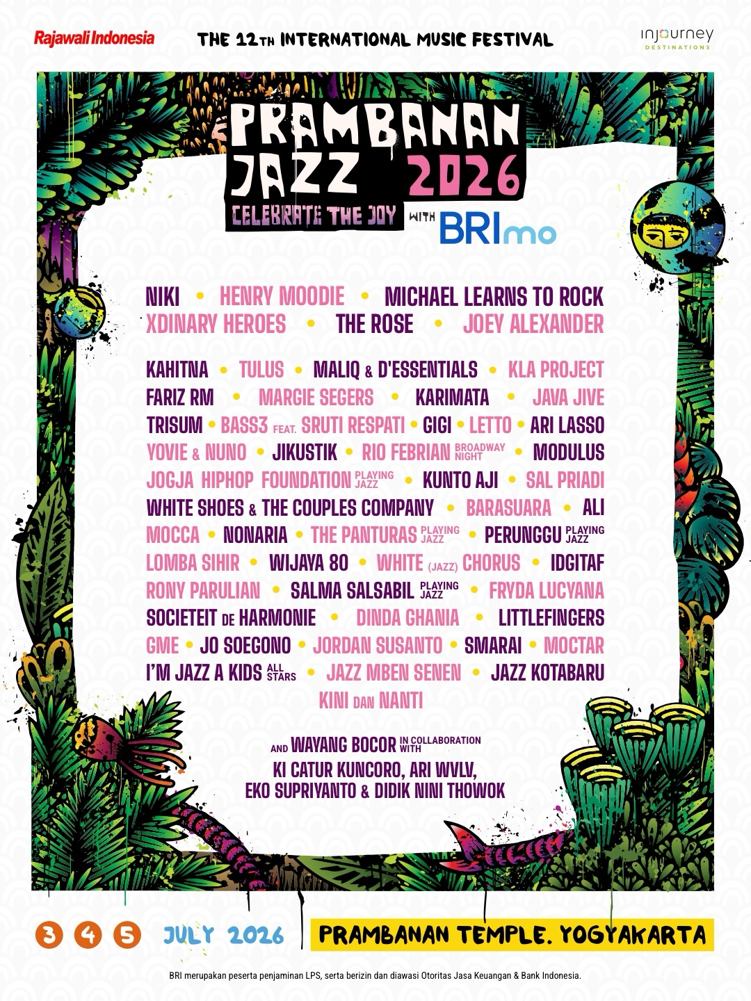 Prambanan Jazz Festival 2026 Reveals Updated Lineup: From Michael Learns to Rock to The Rose