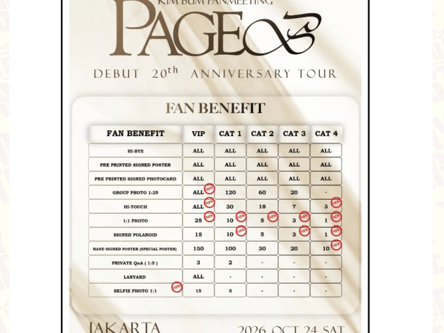 Kim Bum Fan Meeting Jakarta 2026: What Are the Updated Fan Benefits?